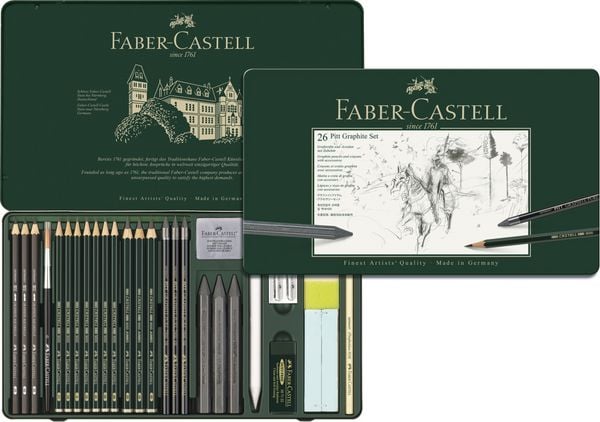 Produktbild: Faber-Castell Pitt Graphite gro&szlig;es Set 26er Metalletui