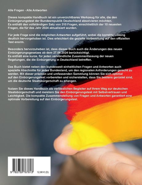 Produktbild: Einbürgerungstest 2024 - Alle Fragen - Alle Antworten