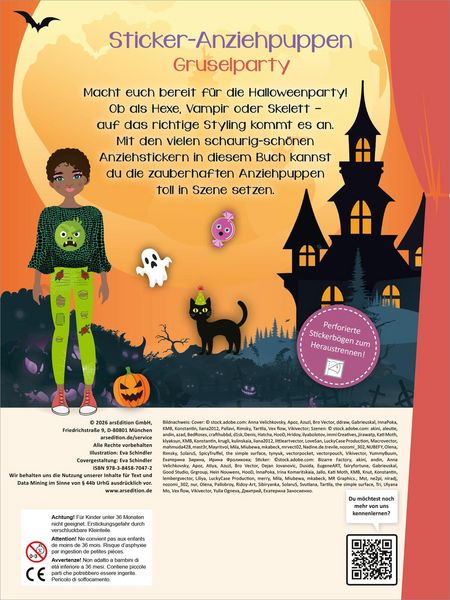 Produktbild: Sticker-Anziehpuppen &ndash; Gruselparty
