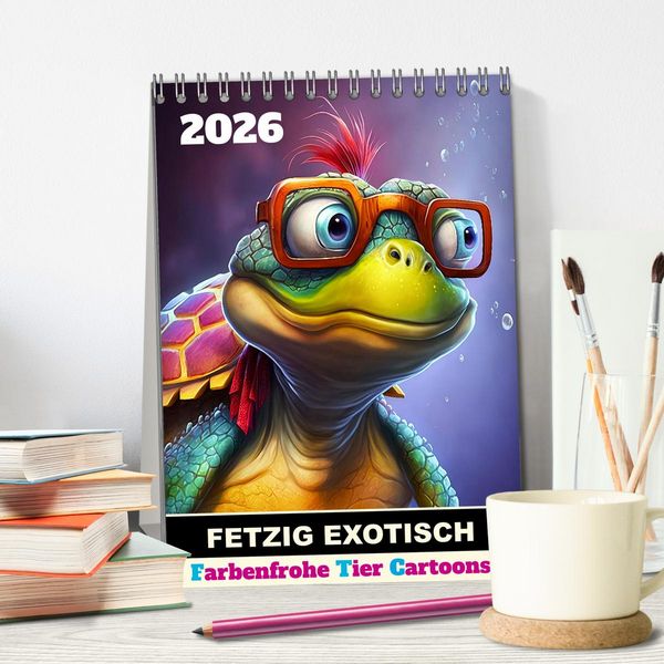 Produktbild: FETZIG EXOTISCH (Tischkalender 2026 DIN A5 hoch), CALVENDO Monatskalender