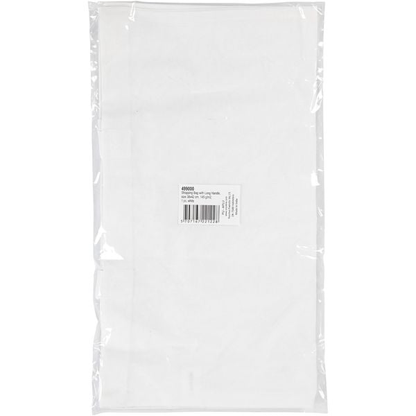 Produktbild: Creativ Company Taschen, Tragetaschen und Portemonnaies Stofftasche, Wei&szlig;, 38x42 cm, 130 g, 1 Stk