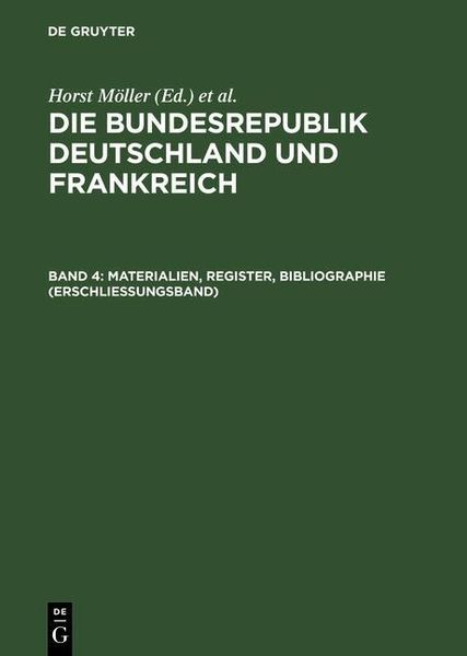 Produktbild: Materialien, Register, Bibliographie (Erschlie&szlig;ungsband)