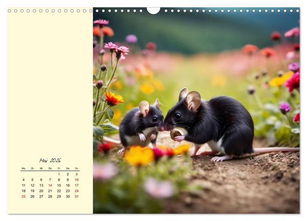 Produktbild: Goldige M&auml;use im Gr&uuml;nen (Wandkalender 2026 DIN A3 quer), CALVENDO Monatskalender