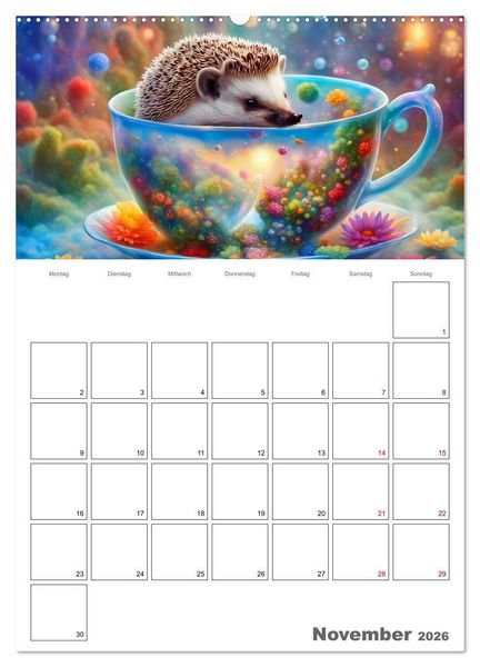 Produktbild: Tierische Kaffee Gesellschaft (hochwertiger Premium Wandkalender 2026 DIN A2 hoch), Kunstdruck in Hochglanz