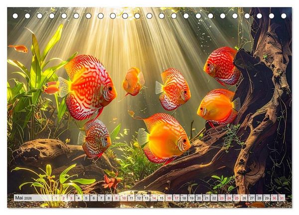 Produktbild: Amazonaslichter. Farben der Tiefe (Tischkalender 2026 DIN A5 quer), CALVENDO Monatskalender