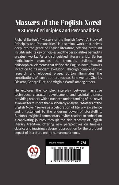 Produktbild: Masters of the English Novel A Study of Principles and Personalities