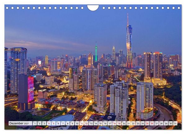 Produktbild: Bangkok und Kuala Lumpur - Megast&auml;dte Asiens (Wandkalender 2027 DIN A4 quer), CALVENDO Monatskalender