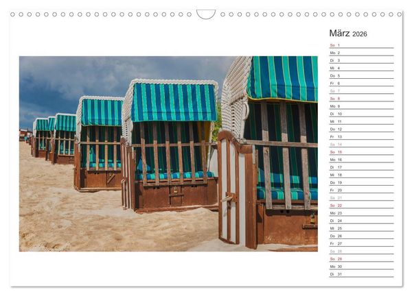 Produktbild: Zeit f&uuml;r Erholung - Insel Usedom / Geburtstagskalender (Wandkalender 2026 DIN A3 quer), CALVENDO Monatskalender