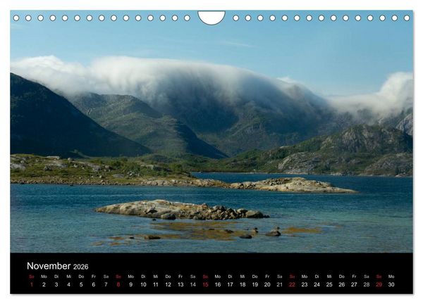 Produktbild: Landschaften Norwegens zwischen Polarkreis und Nordkap (Wandkalender 2026 DIN A4 quer), CALVENDO Monatskalender