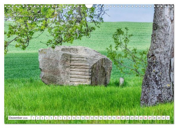 Produktbild: Steine an der Grenze - Wanderbare Kunst (Wandkalender 2026 DIN A3 quer), CALVENDO Monatskalender