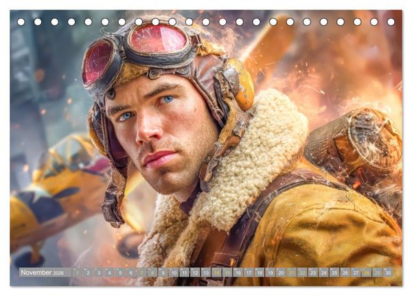 Produktbild: Waghalsige Piloten - im Frieden und Konflikt (Tischkalender 2026 DIN A5 quer), CALVENDO Monatskalender