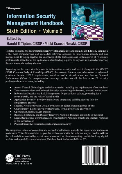 Produktbild: Information Security Management Handbook, Volume 6