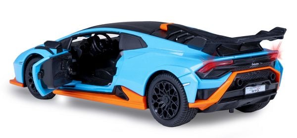 Produktbild: Lamborghini Hurac&aacute;n STO Diecast 1:32 blau inkl. Knopfzellen