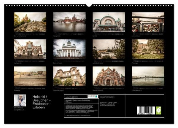 Produktbild: Helsinki / Besuchen - Entdecken - Erleben (hochwertiger Premium Wandkalender 2026 DIN A2 quer), Kunstdruck in Hochglanz