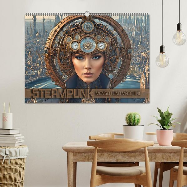 Produktbild: Steampunk - Mensch und Maschine (Wandkalender 2026 DIN A2 quer), CALVENDO Monatskalender