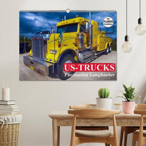 Produktbild: US-Trucks. Faszination Langhauber (Wandkalender 2026 DIN A2 quer), CALVENDO Monatskalender