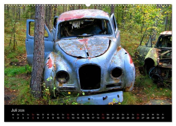 Produktbild: Schrottautos im Kyrk&ouml; Mosse (Wandkalender 2026 DIN A2 quer), CALVENDO Monatskalender