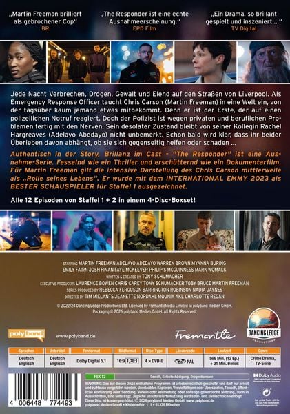 Produktbild: The Responder - Staffel 1+2 Boxset (mit Emmy-Gewinner Martin Freeman) [4 DVDs]