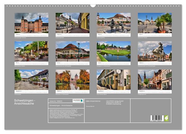 Produktbild: Schwetzingen - Ansichtssache (Wandkalender 2026 DIN A2 quer), CALVENDO Monatskalender