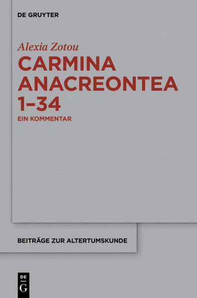 Produktbild: Carmina anacreontea 1-34