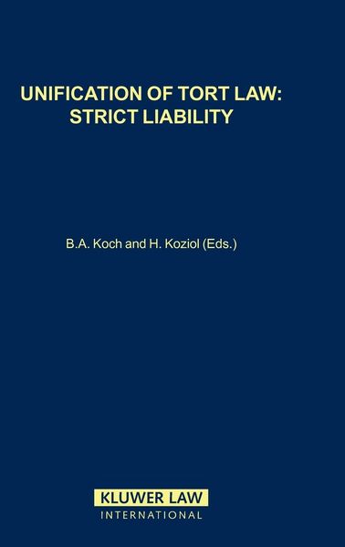 Produktbild: Unification of Tort Law
