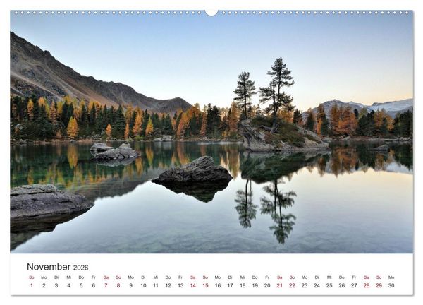 Produktbild: Magie der Bergseen &ndash; Spiegelungen im Licht der Berge (Wandkalender 2026 DIN A2 quer), CALVENDO Monatskalender