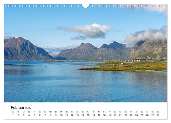 Produktbild: Inseln im Nordmeer - Lofoten-And&oslash;ya-Senja (Wandkalender 2027 DIN A3 quer), CALVENDO Monatskalender