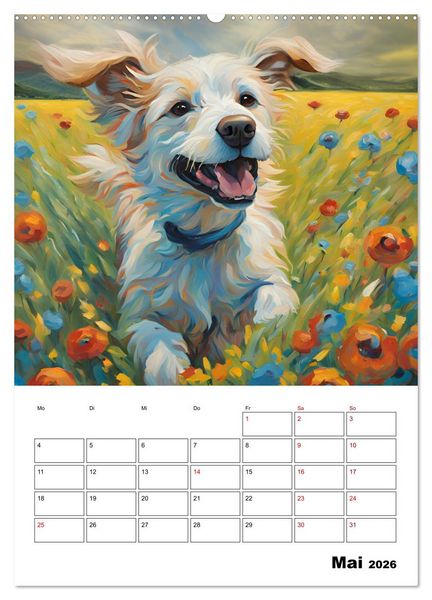 Produktbild: Hundezauber (Wandkalender 2026 DIN A2 hoch), CALVENDO Monatskalender