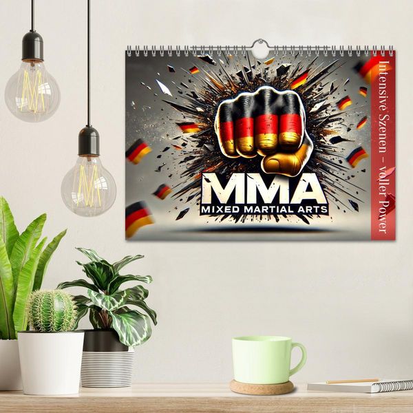 Produktbild: MMA Germany - Mixed Martial Arts Power (Wandkalender 2026 DIN A4 quer), CALVENDO Monatskalender