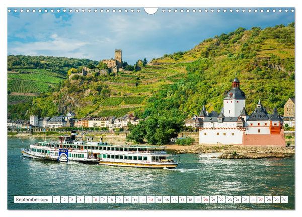 Produktbild: Kaub - Romantische Stadt am Rhein (Wandkalender 2026 DIN A3 quer), CALVENDO Monatskalender