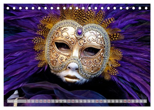 Produktbild: neunziggrad I photoart: venezia carnevale (Tischkalender 2026 DIN A5 quer), CALVENDO Monatskalender