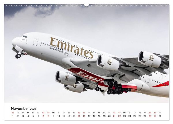 Produktbild: Planespotting am Flughafen M&uuml;nchen (hochwertiger Premium Wandkalender 2026 DIN A2 quer), Kunstdruck in Hochglanz