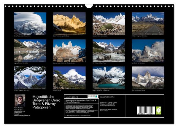 Produktbild: Majest&auml;tische Bergwelten Cerro Torre & Fitzroy Patagonien (Wandkalender 2026 DIN A3 quer), CALVENDO Monatskalender