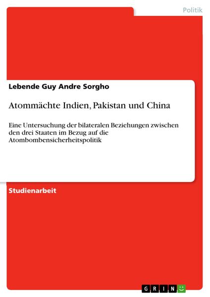 Produktbild: Atomm&auml;chte Indien, Pakistan und China