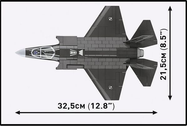 Produktbild: COBI Armed Forces 5904 - F-35A Lightning II Husarz, Bausatz 1:48, 605 Teile+1 Figur