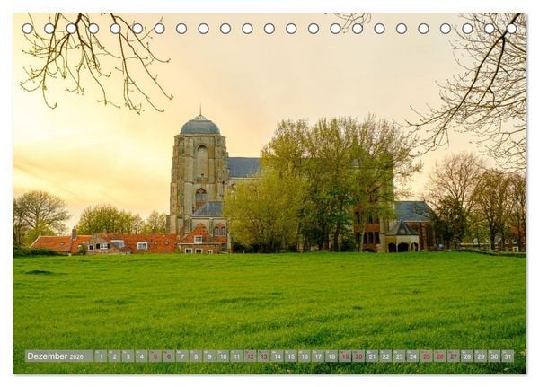 Produktbild: Ein Blick auf Veere in Zeeland (Tischkalender 2026 DIN A5 quer), CALVENDO Monatskalender