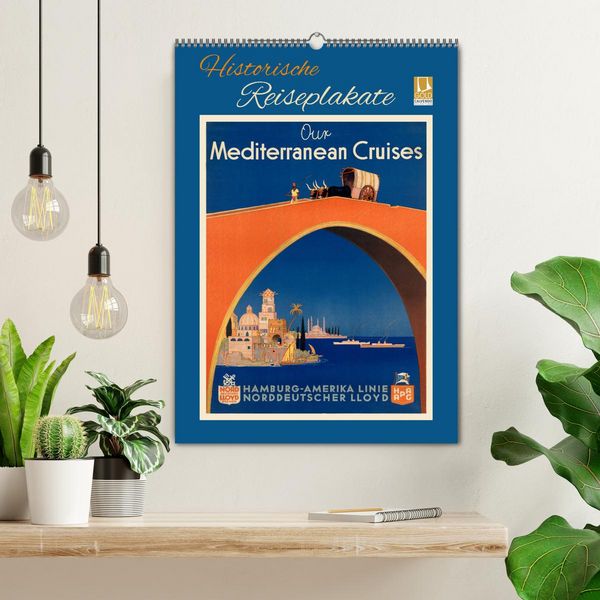Produktbild: Historische Reiseplakate (Wandkalender 2026 DIN A2 hoch), CALVENDO Monatskalender