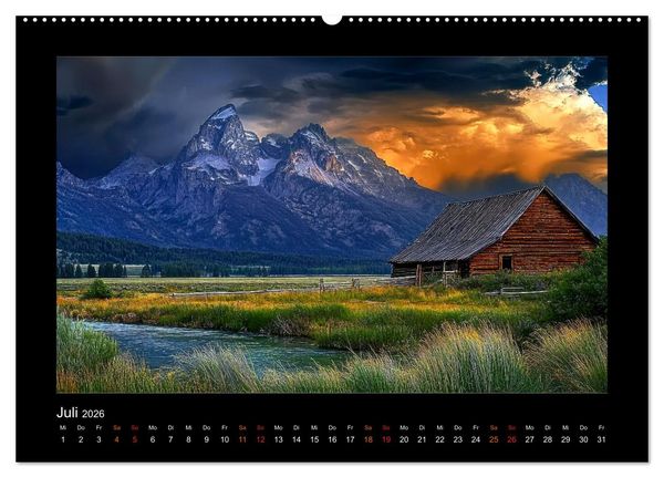 Produktbild: Nationalparks der USA - wilde Sch&ouml;nheiten (hochwertiger Premium Wandkalender 2026 DIN A2 quer), Kunstdruck in Hochglanz