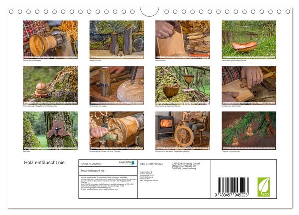 Produktbild: Holz entt&auml;uscht nie (Wandkalender 2026 DIN A4 quer), CALVENDO Monatskalender