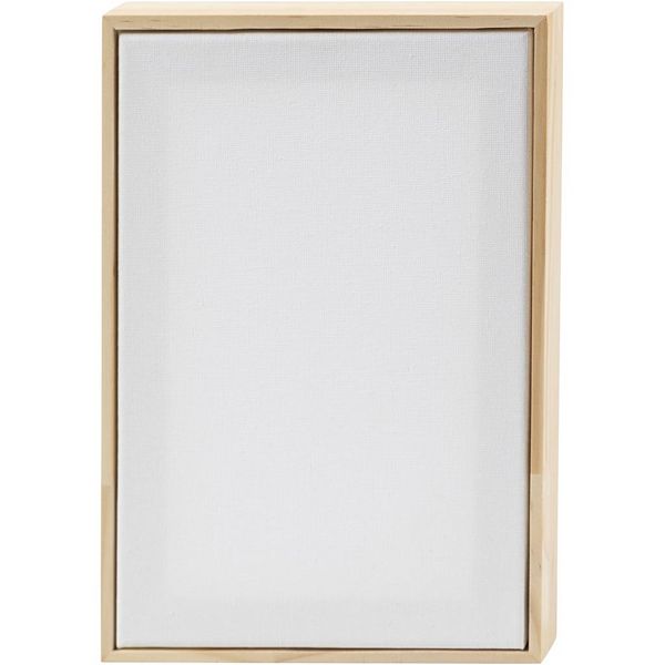 Produktbild: Creativ Company Gespannte Leinwand mit Rahmen, Gr&ouml;&szlig;e 15,8x23,8 cm, 280 g, Wei&szlig;, 10 Stk