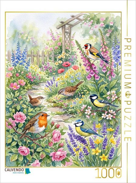 CALVENDO Puzzle Gefiederte Sänger der Natur | 1000 Teile Lege-Größe 64 × 48 cm Foto-Puzzle für glückliche Stunden
