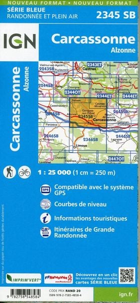 Produktbild: Carcassonne-Alzonne 1:25 000