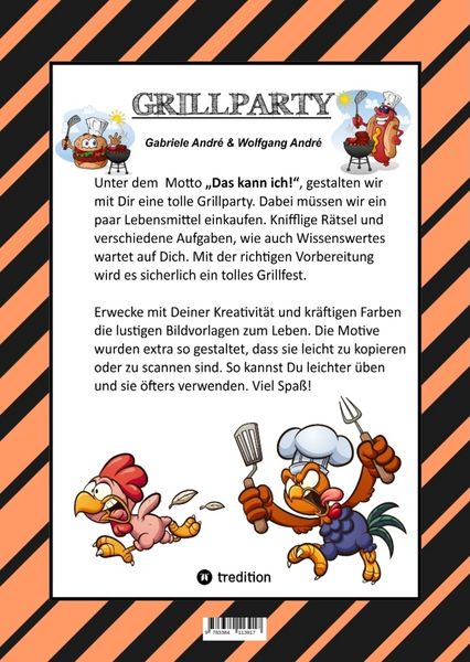 Produktbild: CRAFTBOOK - LUSTIGE GRILLPARTY - WITZIGE AUSMALMOTIVE - HAMBURGER - GEM&Uuml;SE - EIS - KNIFFLIGE R&Auml;TSEL - SPANNENDES BASTELSPIEL MIT DER WAAGE