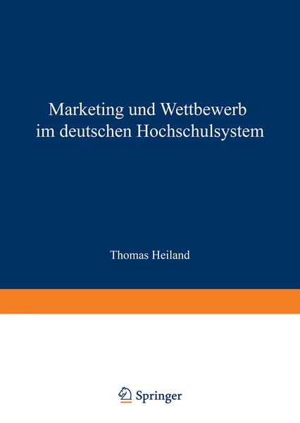 Produktbild: Marketing und Wettbewerb im deutschen Hochschulsystem