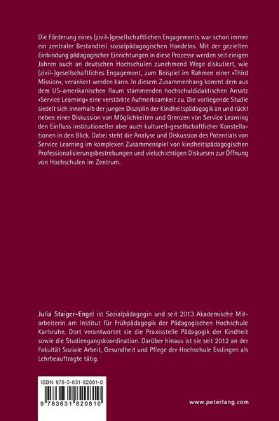 Produktbild: Service Learning in der Kindheitsp&auml;dagogik