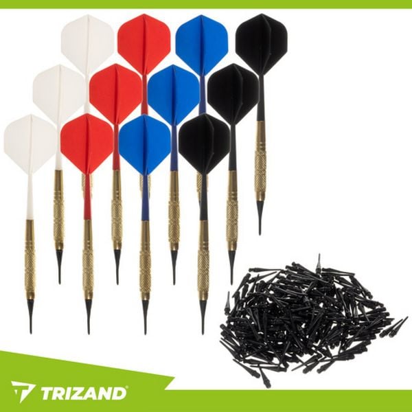 Produktbild: Darts-Set 12-tlg. + Spitzen Trizand 26100