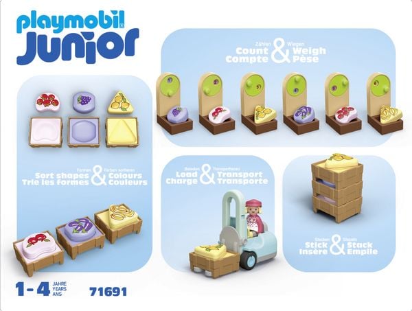 Produktbild: 71691 JUNIOR Bio-Marktstand & Gabelstapler