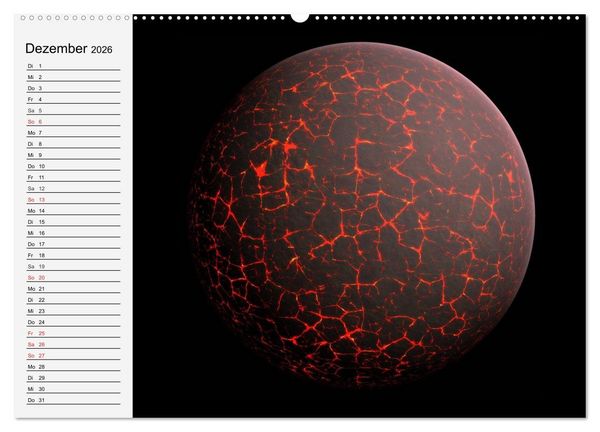 Produktbild: Sonne, Monde und Planeten (hochwertiger Premium Wandkalender 2026 DIN A2 quer), Kunstdruck in Hochglanz
