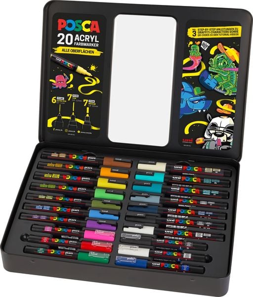 Produktbild: uni-ball Marker uni POSCA Etui Graffiti 20er Set