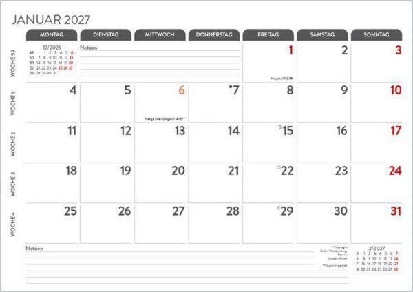 Produktbild: Monatsplaner 2027